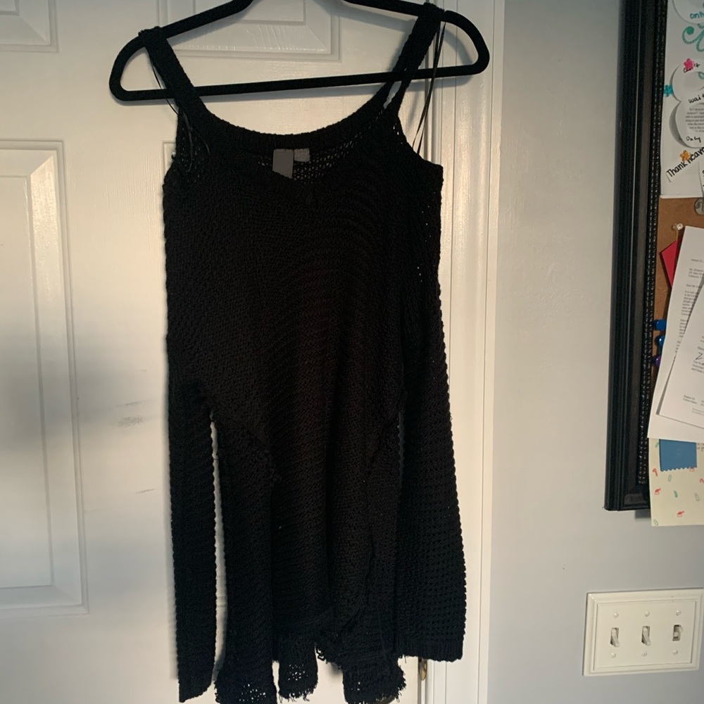 Black off the shoulder sweater